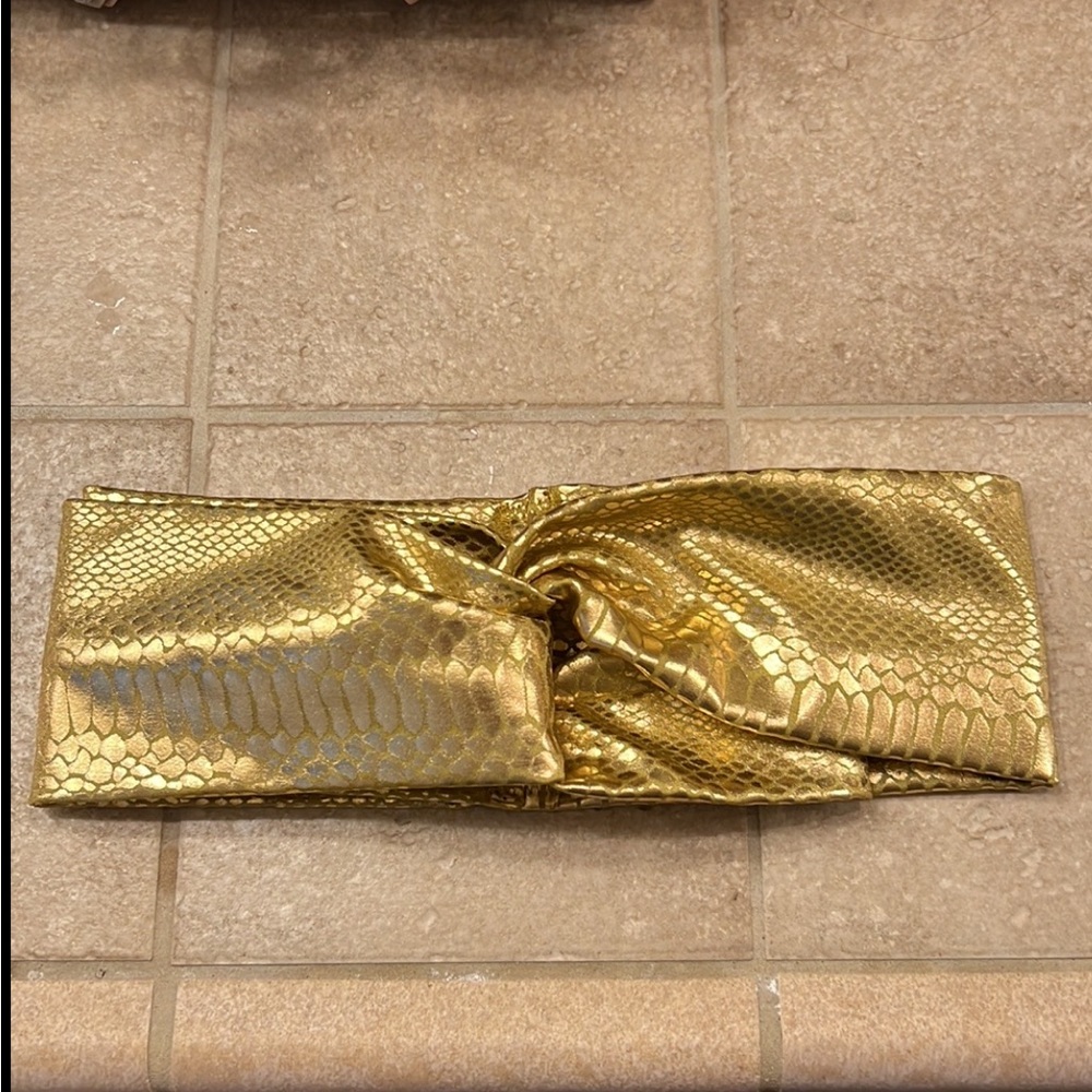 Gold Metallic Knotted Headwrap